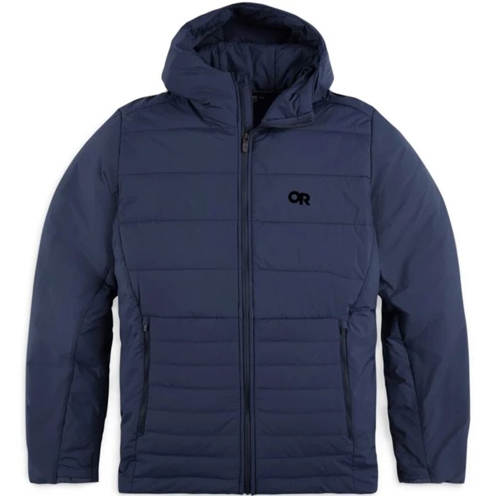 NWT $249 Outdoor Research Shadow Insulated Hoodie Jacket in Navy Blue